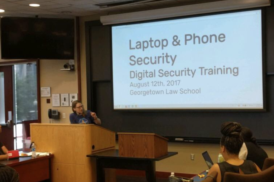 Device security training at Georgetown Law
